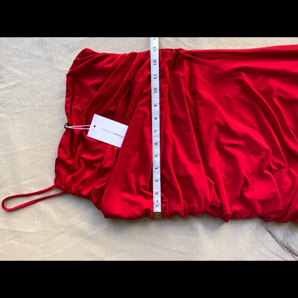 Milwood Midi Dress in Carmine Red Lovers + Friends - Picture 3 of 6